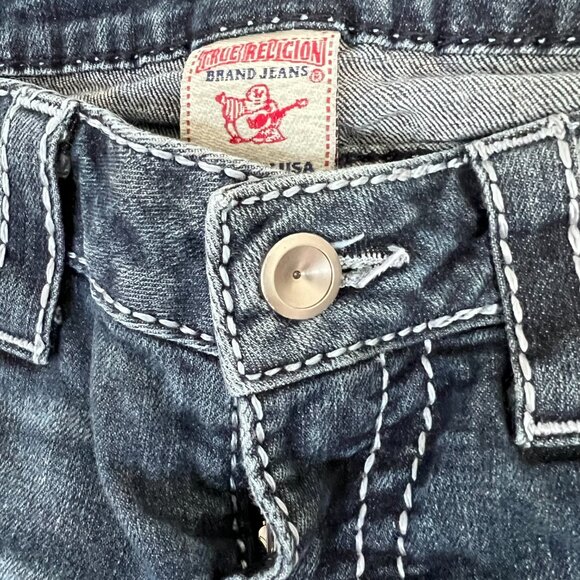 TRUE RELIGION SKINNY SWAROVSKI CRYSTAL JEANS 28x30 - Picture 5 of 13